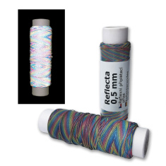 Reflektierender Flechtfaden MULTICOLOR - Breite 05 mm - Aufwicklung 50 m